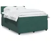 Image de vidaXL Sommier à lattes de lit et matelas Vert foncé 140x190cm Velours