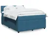 Image de vidaXL vidaXL Sommier à lattes de lit et matelas bleu 140x190 cm velours