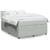 Image de vidaXL Sommier à lattes de lit et matelas Gris clair 140x200cm Velours