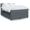 Image de vidaXL Sommier à lattes de lit et matelas Gris foncé 160x200cm Velours