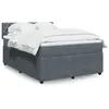 Image de vidaXL Sommier à lattes de lit et matelas Gris foncé 160x200cm Velours
