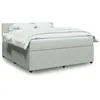 Image de vidaXL Sommier Ã  lattes de lit et matelas Gris clair 180x200cm Velours