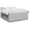 Image de vidaXL Sommier Ã  lattes de lit et matelas Gris clair 180x200cm Velours