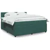 Image de vidaXL Sommier à lattes de lit et matelas Vert foncé 180x200cm Velours