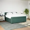Image de vidaXL Sommier à lattes de lit et matelas Vert foncé 180x200cm Velours