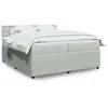 Image de vidaXL Sommier à lattes de lit et matelas Gris clair 200x200cm Velours