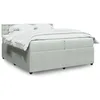 Image de vidaXL Sommier Ã  lattes de lit et matelas Gris clair 200x200cm Velours