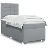 Image de vidaXL Sommier à lattes de lit avec matelas gris clair 80x200 cm tissu