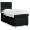 Image de vidaXL Sommier Ã  lattes de lit avec matelas Noir 100x200 cm Tissu