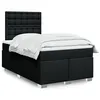 Image de vidaXL Sommier à lattes de lit avec matelas Noir 120x200 cm Tissu