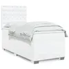 Image de vidaXL Sommier à lattes de lit avec matelas Blanc 90x190 cm Similicuir