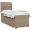 Image de vidaXL Sommier à lattes de lit avec matelas Cappuccino 90x200 cm