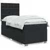 Image de vidaXL Sommier à lattes de lit avec matelas Noir 100x200 cm Similicuir