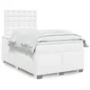 Image de vidaXL Sommier à lattes de lit avec matelas Blanc 120x200cm Similicuir