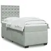Image de vidaXL Sommier à lattes de lit et matelas Gris clair 80x200 cm Velours