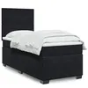 Image de vidaXL Sommier à lattes de lit avec matelas Noir 90x200 cm Velours