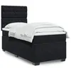 Image de vidaXL Sommier à lattes de lit avec matelas Noir 90x200 cm Velours