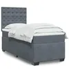 Image de vidaXL Sommier à lattes de lit avec matelas Gris foncé 100x200 cm
