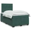 Image de vidaXL Sommier à lattes de lit et matelas Vert foncé 120x200cm Velours