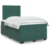 Image de vidaXL Sommier Ã  lattes de lit et matelas Vert foncÃ© 120x200cm Velours