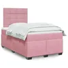 Image de vidaXL Sommier à lattes de lit avec matelas Rose 120x200 cm Velours