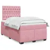 Image de vidaXL Sommier à lattes de lit avec matelas Rose 120x200 cm Velours