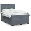Image de vidaXL Sommier à lattes de lit et matelas Gris foncé 160x200cm Velours