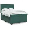 Image de vidaXL Sommier Ã  lattes de lit et matelas Vert foncÃ© 160x200cm Velours