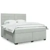 Image de vidaXL Sommier Ã  lattes de lit et matelas Gris clair 180x200cm Velours