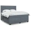 Image de vidaXL Sommier à lattes de lit et matelas Gris foncé 180x200cm Velours
