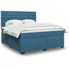 Image de vidaXL vidaXL Sommier à lattes de lit et matelas bleu 180x200 cm velours