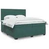 Image de vidaXL Sommier à lattes de lit et matelas Vert foncé 200x200cm Velours