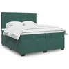 Image de vidaXL Sommier Ã  lattes de lit et matelas Vert foncÃ© 200x200cm Velours