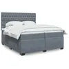 Image de vidaXL Sommier à lattes de lit et matelas Gris foncé 200x200cm Velours