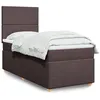 Image de vidaXL Sommier à lattes de lit avec matelas Marron foncé 90x190 cm