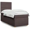 Image de vidaXL Sommier Ã  lattes de lit avec matelas Marron foncÃ© 90x190 cm