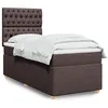 Image de vidaXL Sommier à lattes de lit avec matelas Marron foncé 90x190 cm