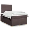 Image de vidaXL Sommier à lattes de lit avec matelas Marron foncé 120x200 cm