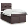Image de vidaXL Sommier à lattes de lit avec matelas Marron foncé 120x200 cm