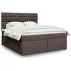 Image de vidaXL Sommier à lattes de lit avec matelas Marron foncé 180x200 cm
