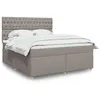 Image de vidaXL Sommier à lattes de lit avec matelas Taupe 180x200 cm Tissu