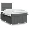 Image de vidaXL Sommier à lattes de lit avec matelas Gris foncé 120x200cm Tissu