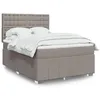 Image de vidaXL Sommier Ã  lattes de lit avec matelas Taupe 140x200 cm Tissu