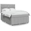 Image de vidaXL Sommier à lattes de lit avec matelas Gris clair 160x200cm Tissu