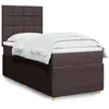 Image de vidaXL Sommier à lattes de lit avec matelas Marron foncé 90x190 cm