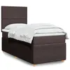 Image de vidaXL Sommier à lattes de lit avec matelas Marron foncé 90x200 cm