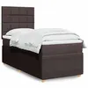 Image de vidaXL Sommier à lattes de lit avec matelas Marron foncé 90x200 cm