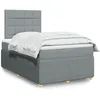 Image de vidaXL vidaXL Sommier à lattes de lit avec matelas Gris clair 120x200cm Tissu