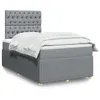 Image de vidaXL Sommier à lattes de lit avec matelas Gris clair 120x200cm Tissu