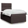Image de vidaXL Sommier à lattes de lit avec matelas Marron foncé 120x200 cm
